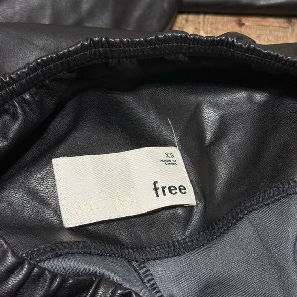 Wilfred Free Daria Pant High Waisted Vegan Leather Leggings Black Size XS - Picture 14 of 14